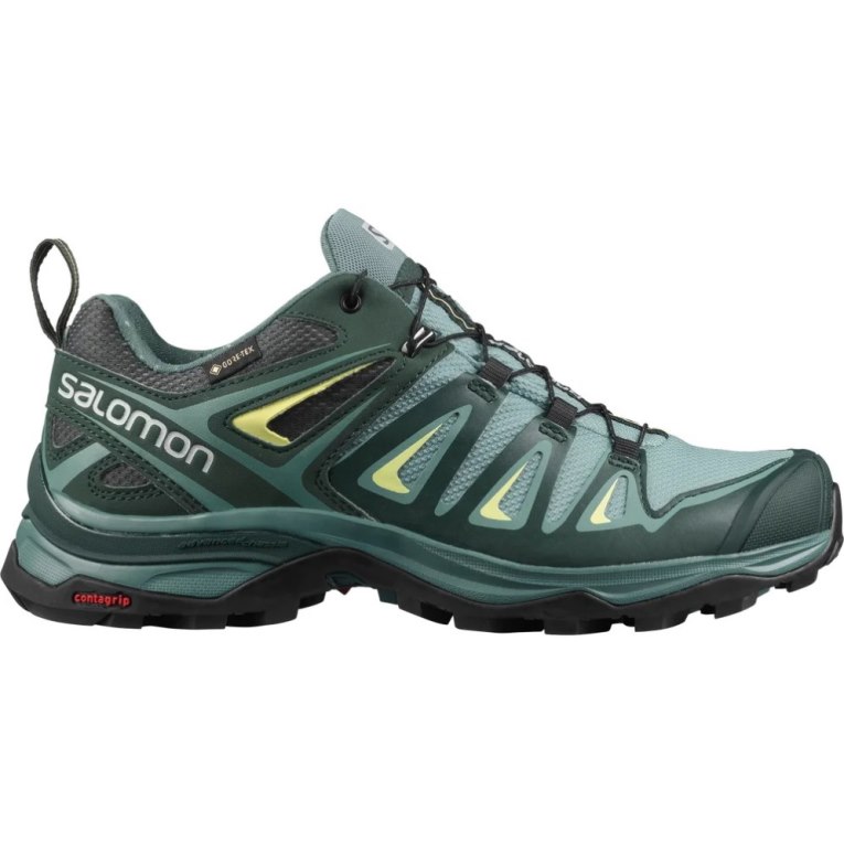 Green Salomon X Ultra 3 GTX Women\'s Hiking Shoes | IE RY3168